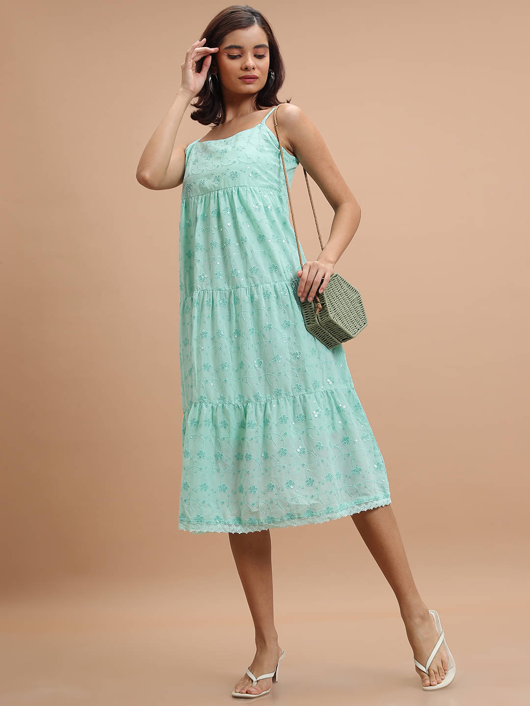 Ketch Women Polyester Blend Solid Fit & Flare Dress ( Green ) Ketch Women Polyester Blend Solid Fit & Flare Dress ( Green )
