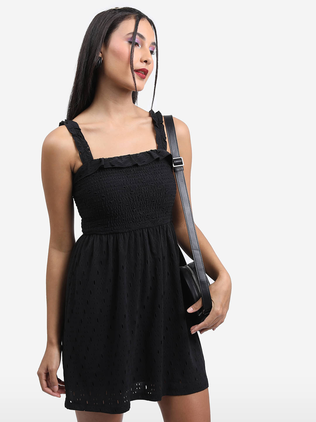 Ketch Polyester Blend Solid Knee Length Women's A-line Dress - Black ( Pack of 1 ) Ketch Polyester Blend Solid Knee Length Women's A-line Dress - Black ( Pack of 1 )