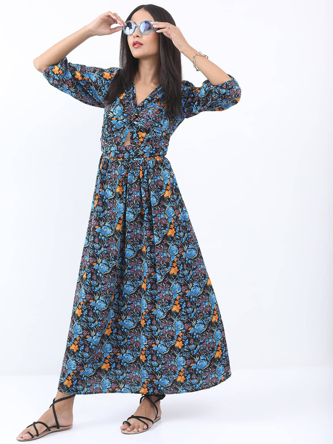 Ketch Women Polyester Printed Fit & Flare Dress ( Multicolor ) Ketch Women Polyester Printed Fit & Flare Dress ( Multicolor )