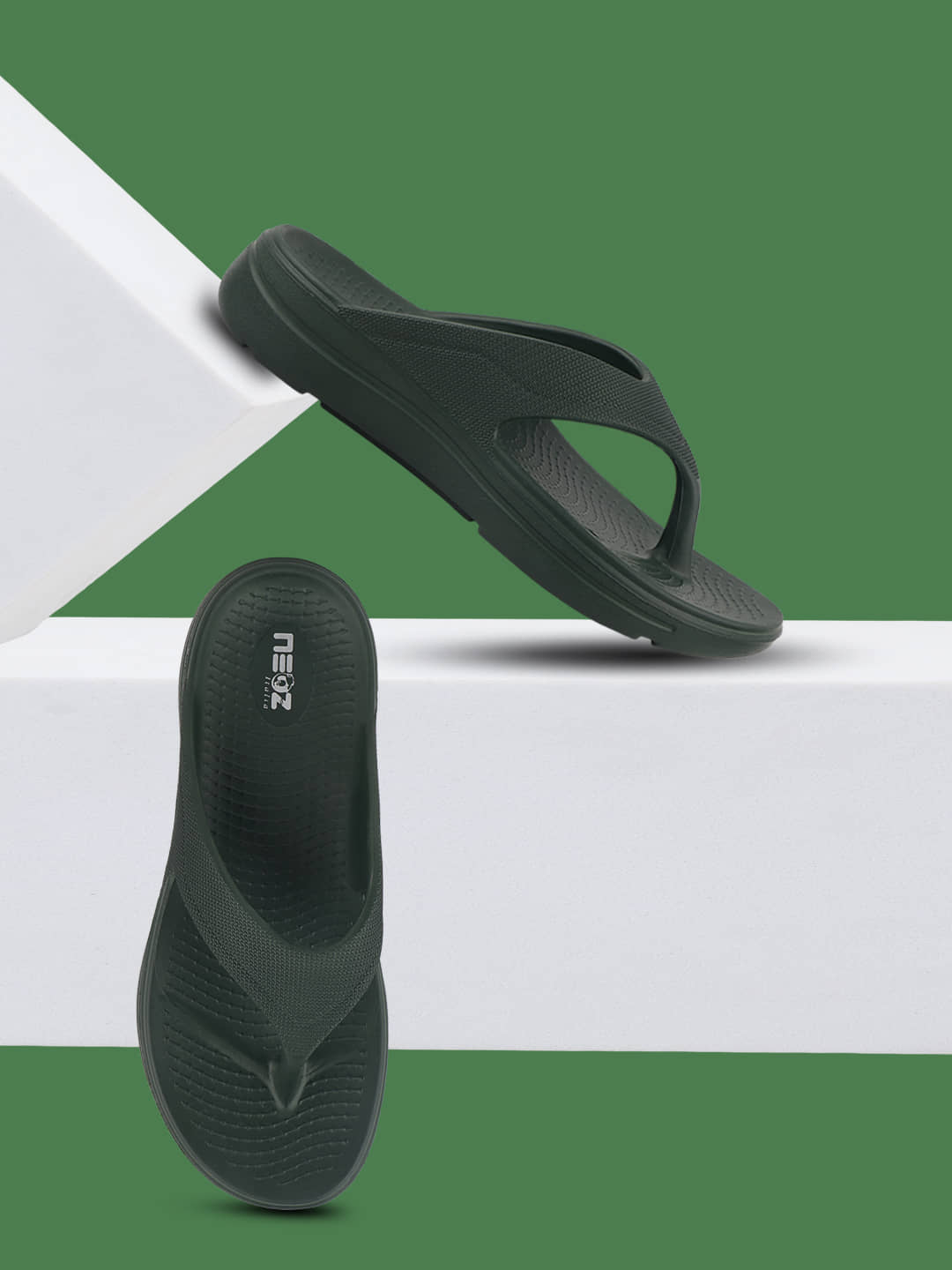 Neoz White Men's Thong Flip Flop
