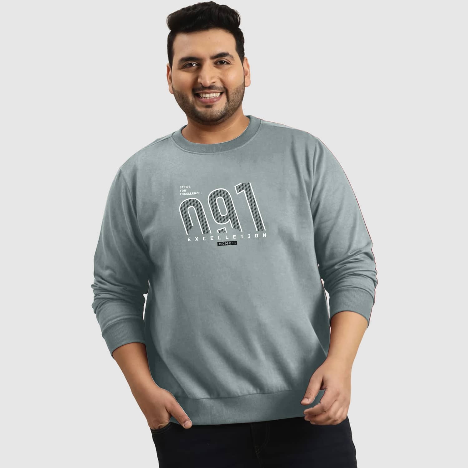 TAB91 Fleece Round Neck Men's Sweatshirt - Maroon ( Pack of 1 )