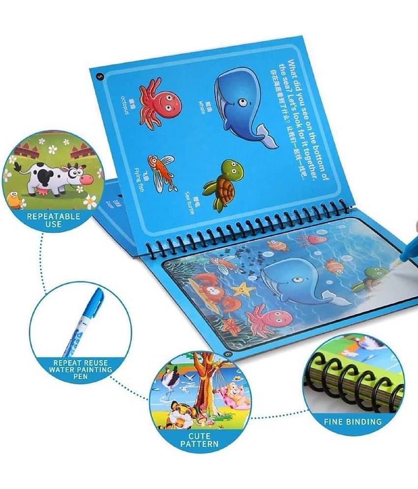 Water Magic Book, Magic Doodle Pen, Coloring Doodle Drawing Board Games for Kids, Educational Toy for Growing Kids