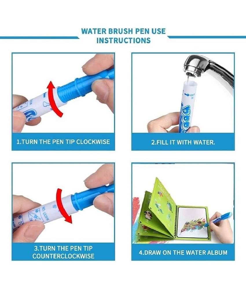 Water Magic Book, Magic Doodle Pen, Coloring Doodle Drawing Board Games for Kids, Educational Toy for Growing Kids