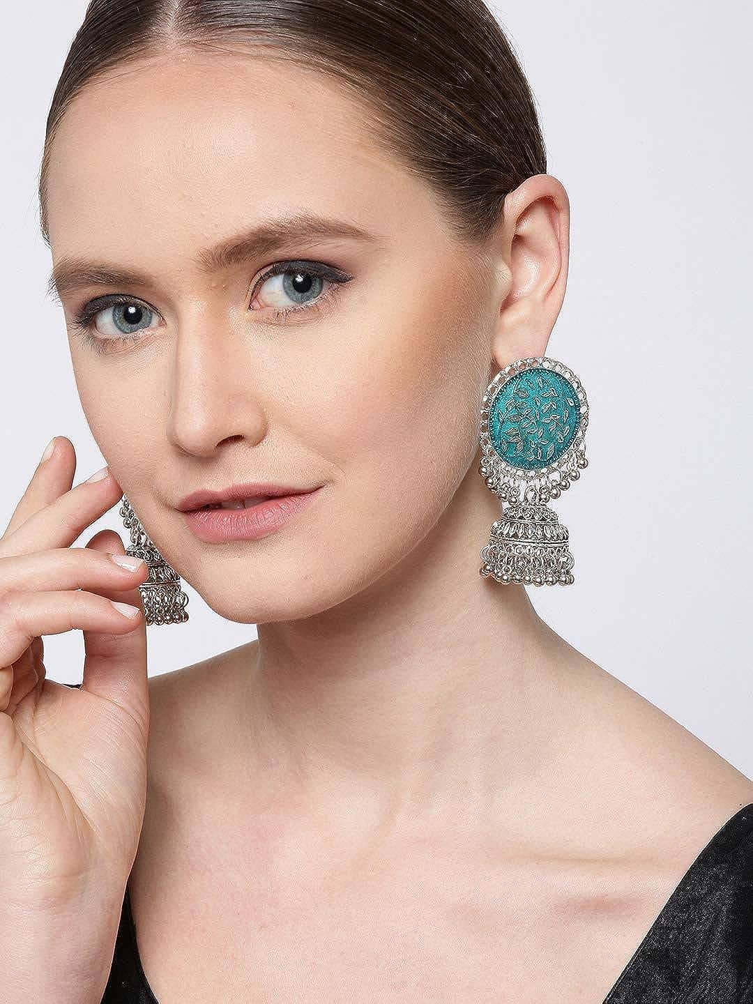 YOUBELLA Blue Danglers Earrings ( Pack of 1 ) - Earrings | Buy online on ZillyBuy