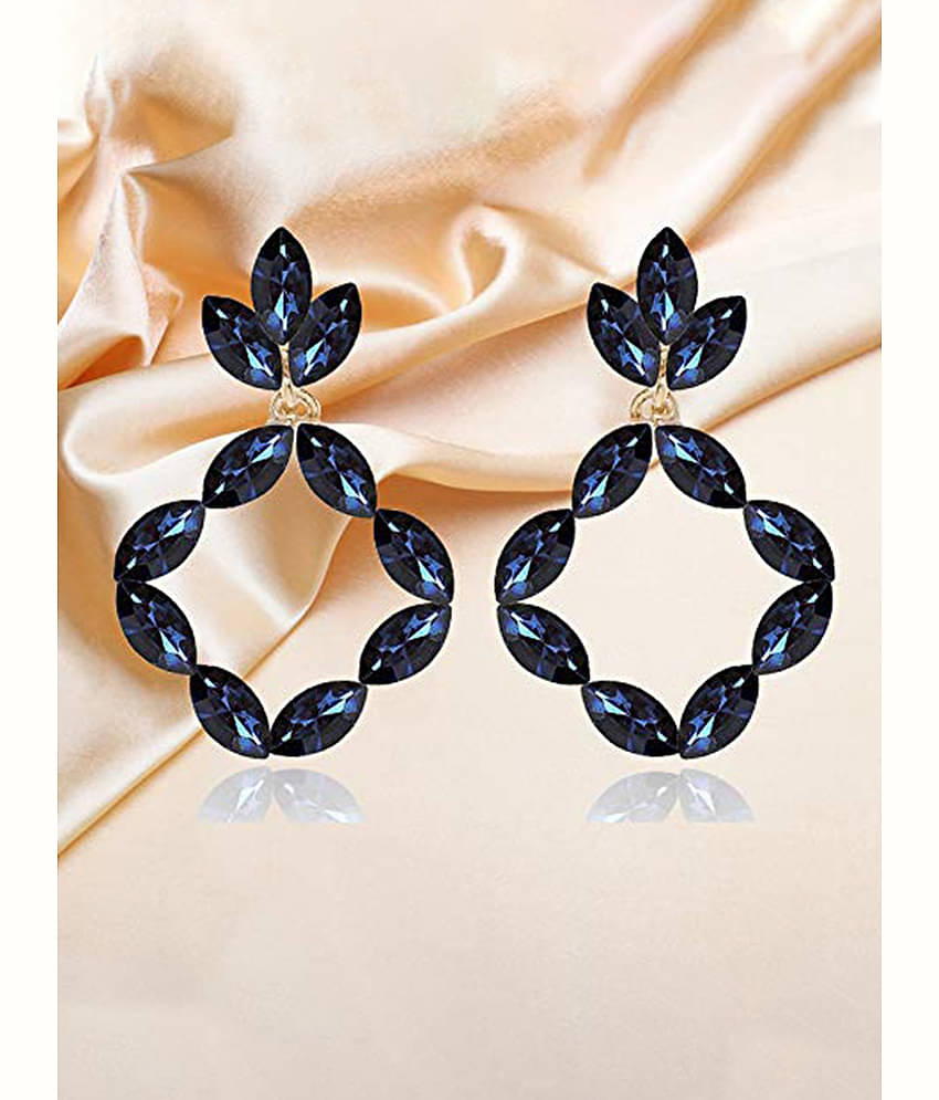 YOUBELLA Blue Danglers Earrings ( Pack of 1 )