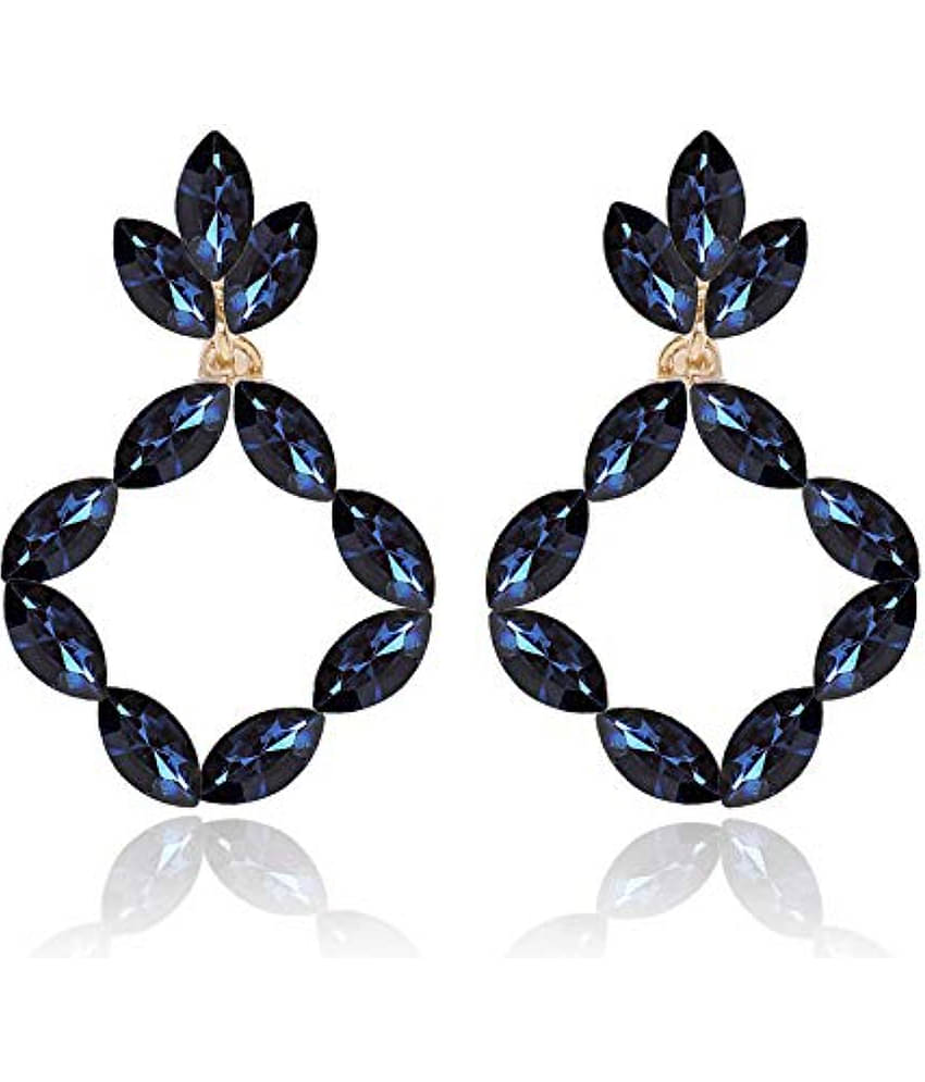 YOUBELLA Blue Danglers Earrings ( Pack of 1 )