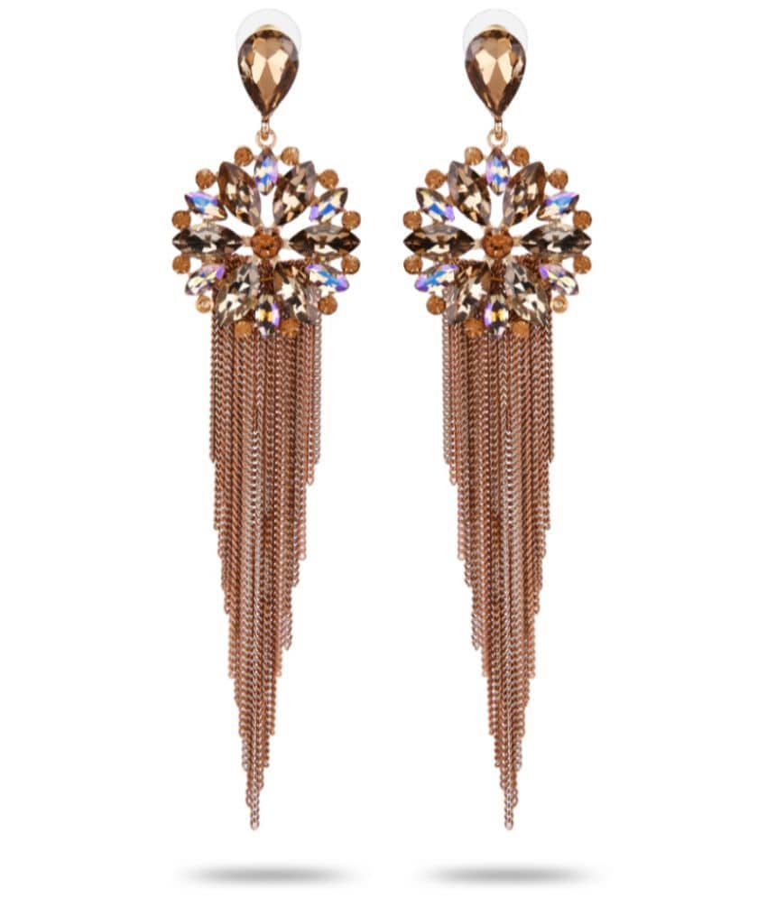 YOUBELLA Brown Danglers Earrings ( Pack of 1 ) - Earrings | Buy online on ZillyBuy