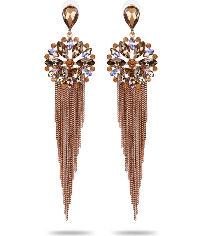 YOUBELLA Brown Danglers Earrings ( Pack of 1 ) - Earrings | Buy online on ZillyBuy