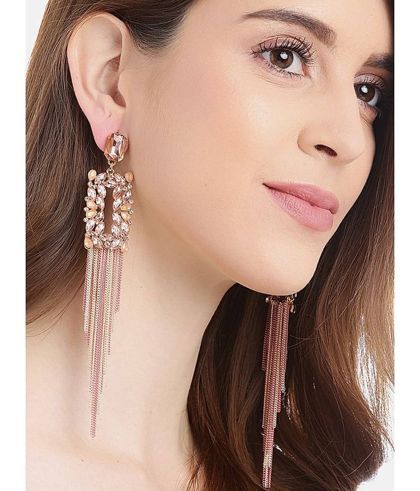 YOUBELLA Brown Danglers Earrings ( Pack of 1 )
