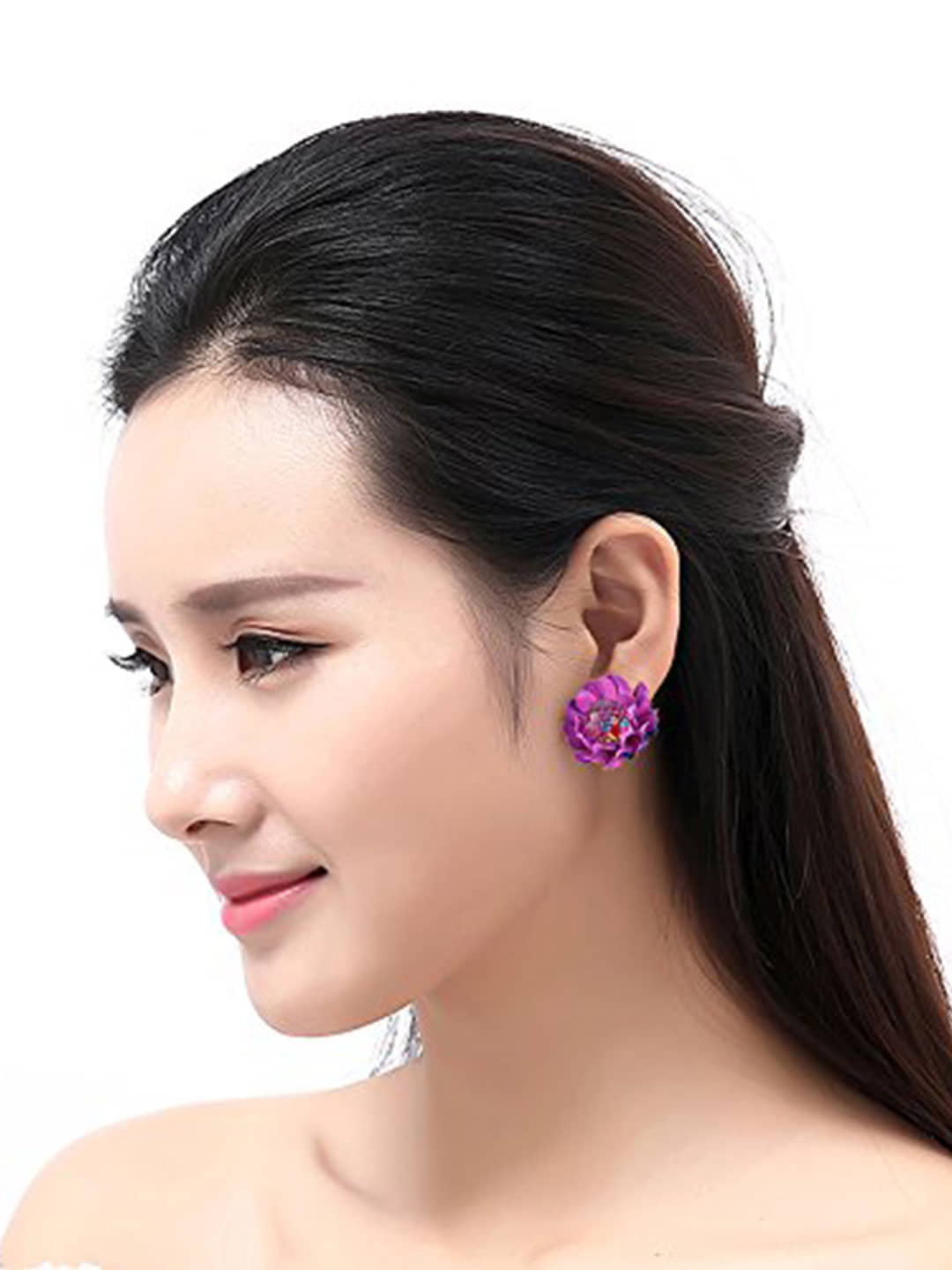 YOUBELLA Purple Danglers Earrings ( Pack of 1 ) - Earrings | Buy online on ZillyBuy