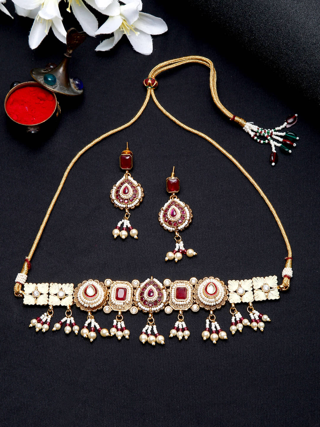 YOUBELLA Red Body Chain ( Pack of 1 ) - Jewellery Sets | Buy online on ZillyBuy