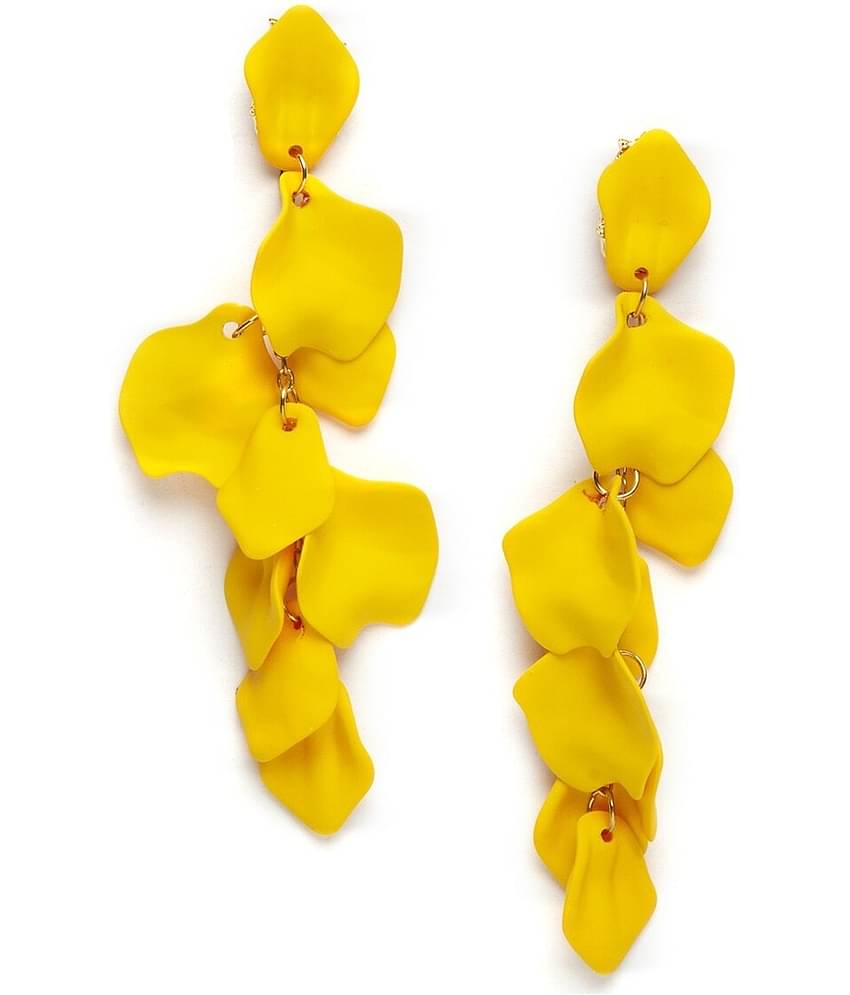 YOUBELLA Yellow Danglers Earrings ( Pack of 1 )