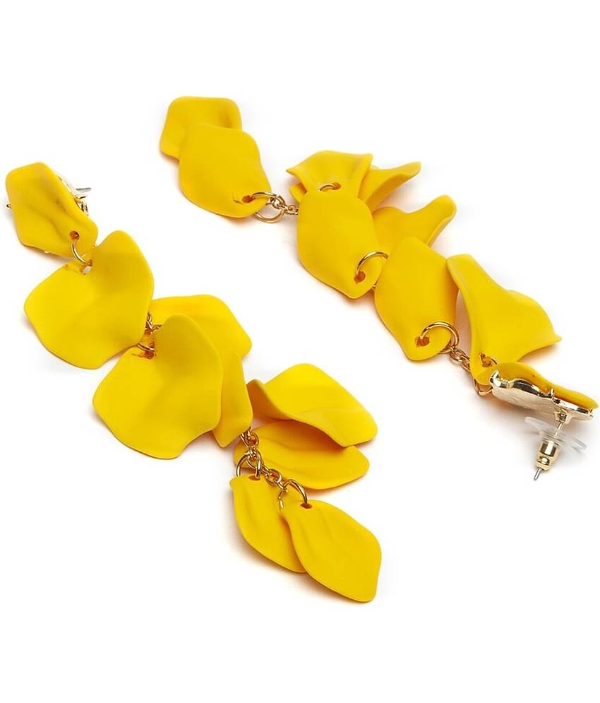 YOUBELLA Yellow Danglers Earrings ( Pack of 1 )