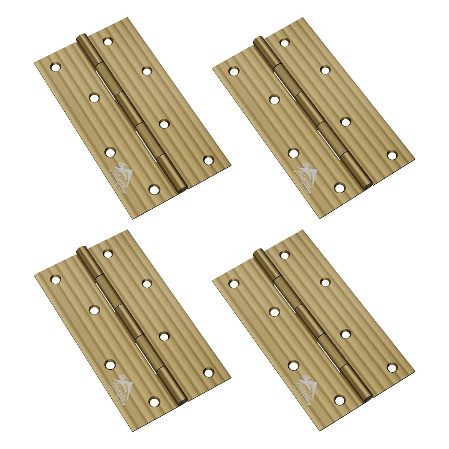 Atlantic Heavy Window Door Hinges 4 Inch x 14 Gauge/2 MM Thickness Home/Office/Hotel for Main Window Door/Bedroom/Kitchen/Bathroom Premium Stainless Steel Welded Head, Antique Finish, Pack of 4 Pcs Atlantic Heavy Window Door Hinges 4 Inch x 14 Gauge/2 MM Thickness Home/Office/Hotel for Main Window Door/Bedroom/Kitchen/Bathroom Premium Stainless Steel Welded Head, Antique Finish, Pack of 4 Pcs