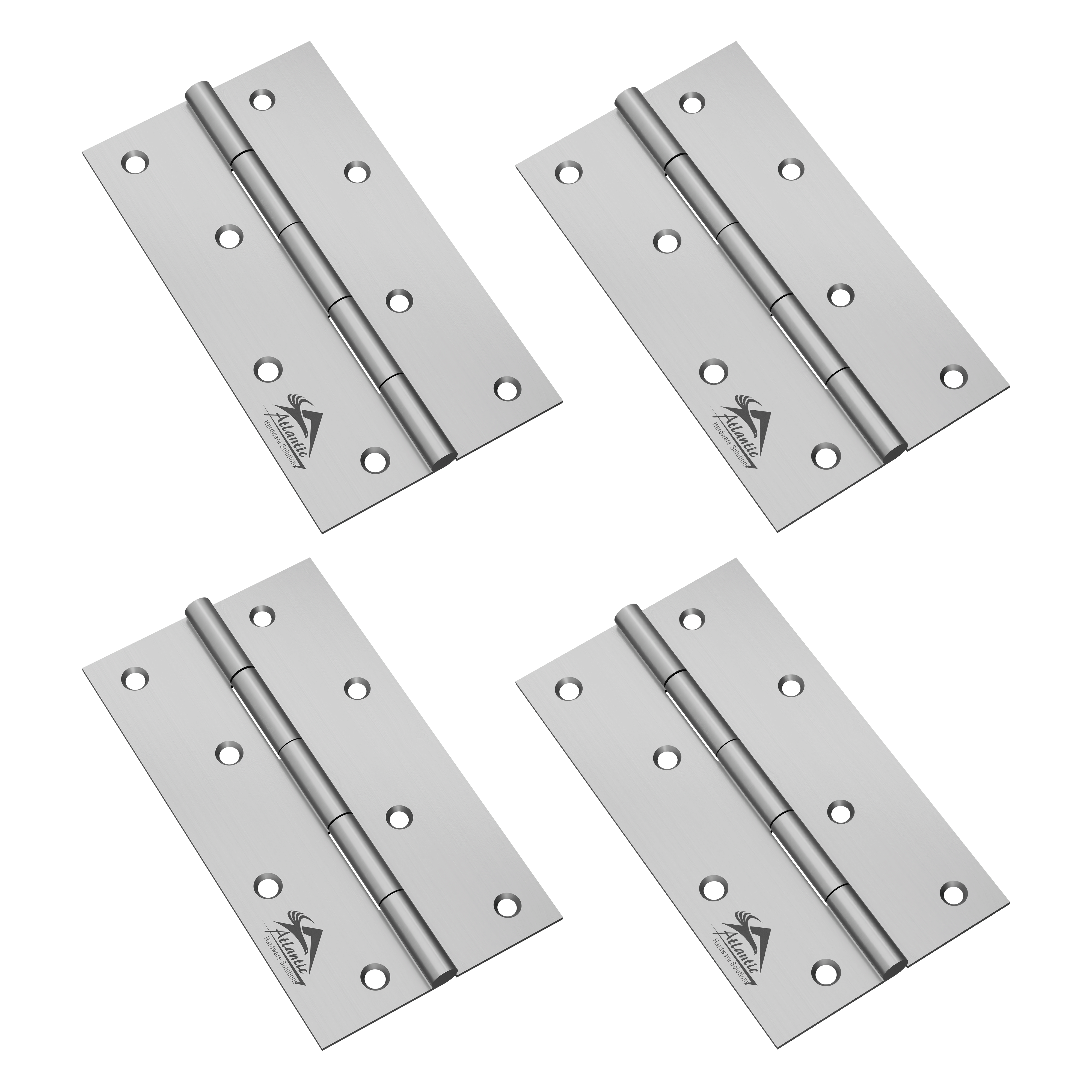     			Atlantic Window Door Hinges 4 Inch x 12 Gauge/2.5 MM Thickness, Premium Stainless Steel Welded Head, Matt Finish, Pack of 4 Pcs