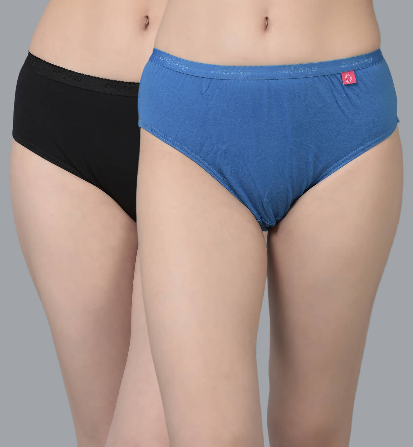 Dollar Missy Pack of 2 Cotton Solid Women's Hipster ( Multi Color )