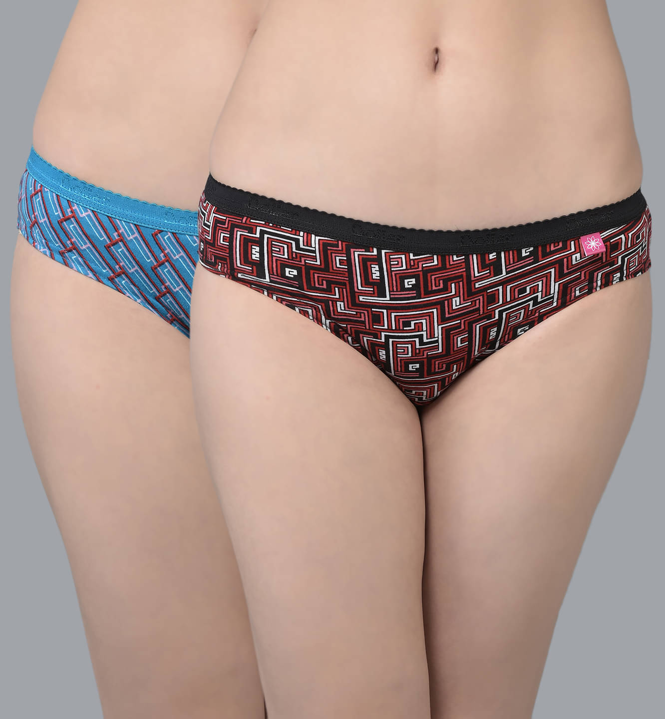     			Dollar Missy Pack of 2 Cotton Printed Women's Bikini ( Multi Color )