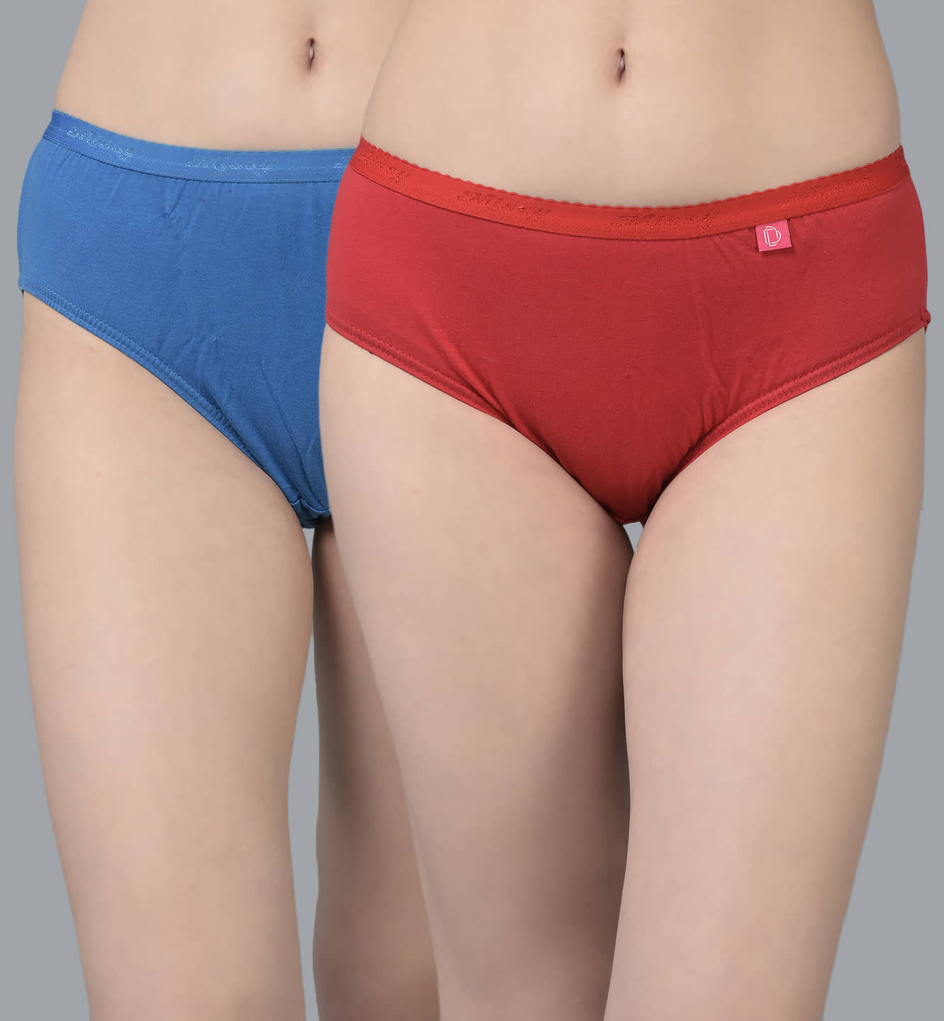 Dollar Missy Pack of 2 Cotton Solid Women's Hipster ( Multi Color )