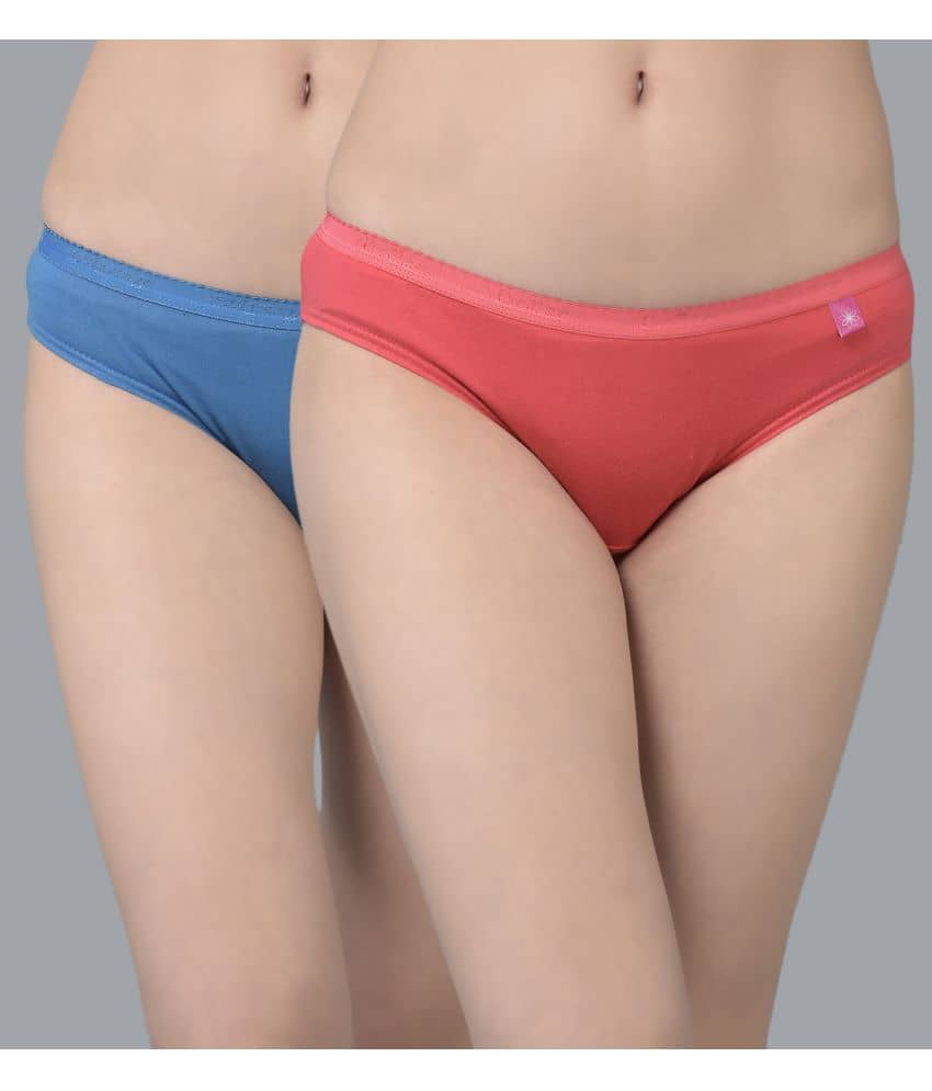 Dollar Missy Pack of 2 Cotton Solid Women's Hipster ( Multi Color )