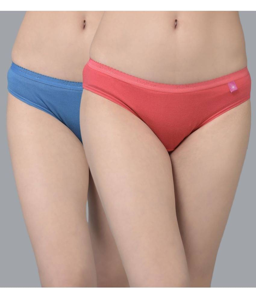 Dollar Missy Pack of 2 Cotton Solid Women's Hipster ( Multi Color ) Dollar Missy Pack of 2 Cotton Solid Women's Hipster ( Multi Color )