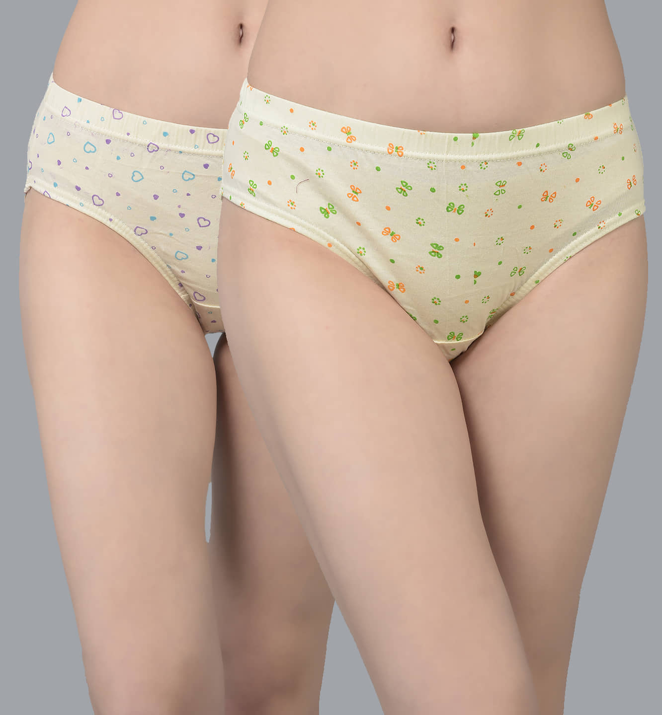 Dollar Missy Pack of 2 Cotton Printed Women's Hipster ( Multi Color )