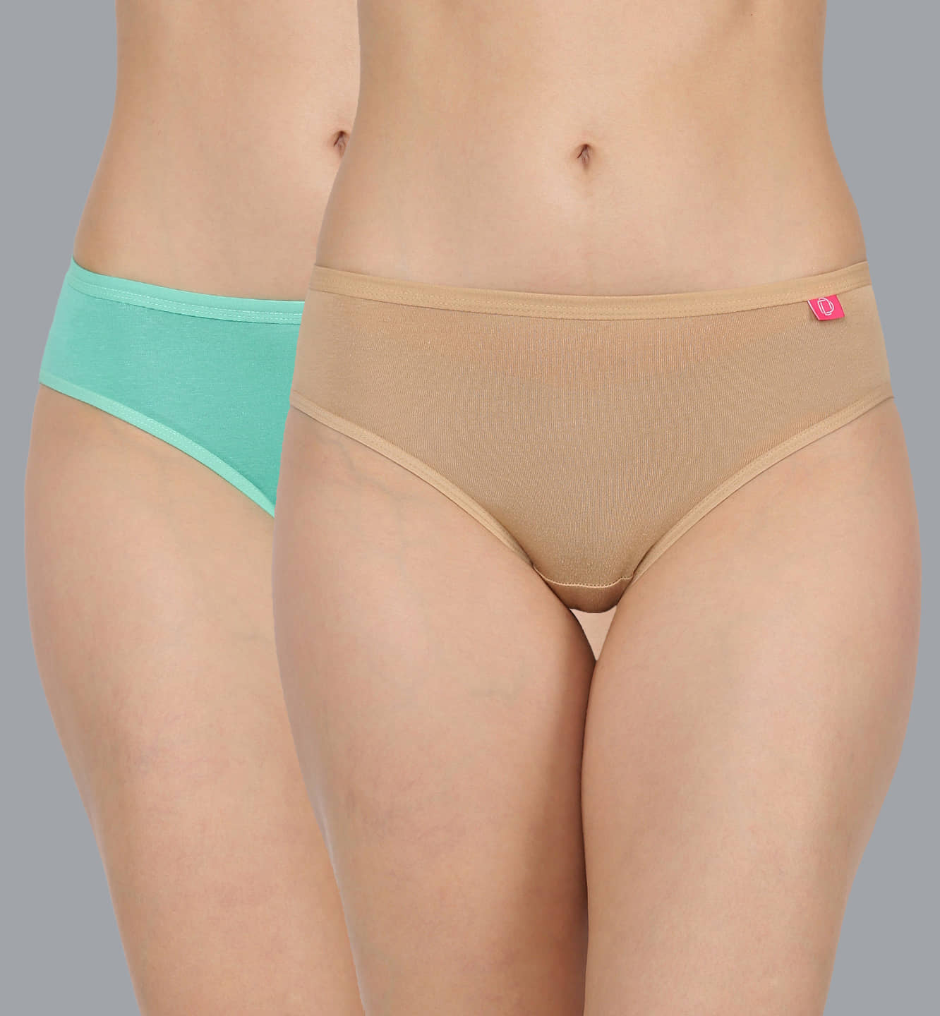 Dollar Missy Pack of 2 Cotton Solid Women's Hipster ( Multi Color )