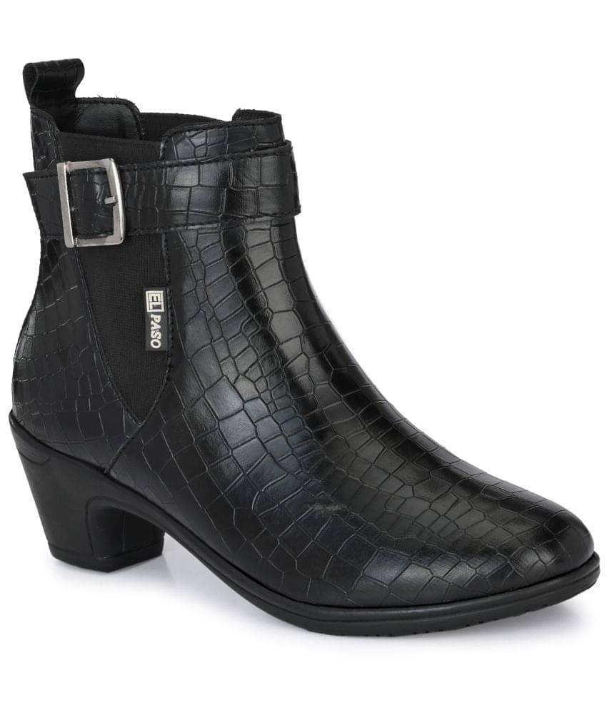     			El Paso Black Women's Ankle Length Boots