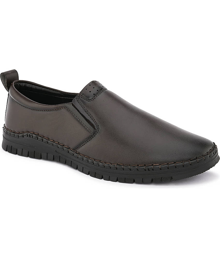 Fashion Victim Brown Men's Slip On Formal Shoes - Formal Shoes | Buy online on ZillyBuy