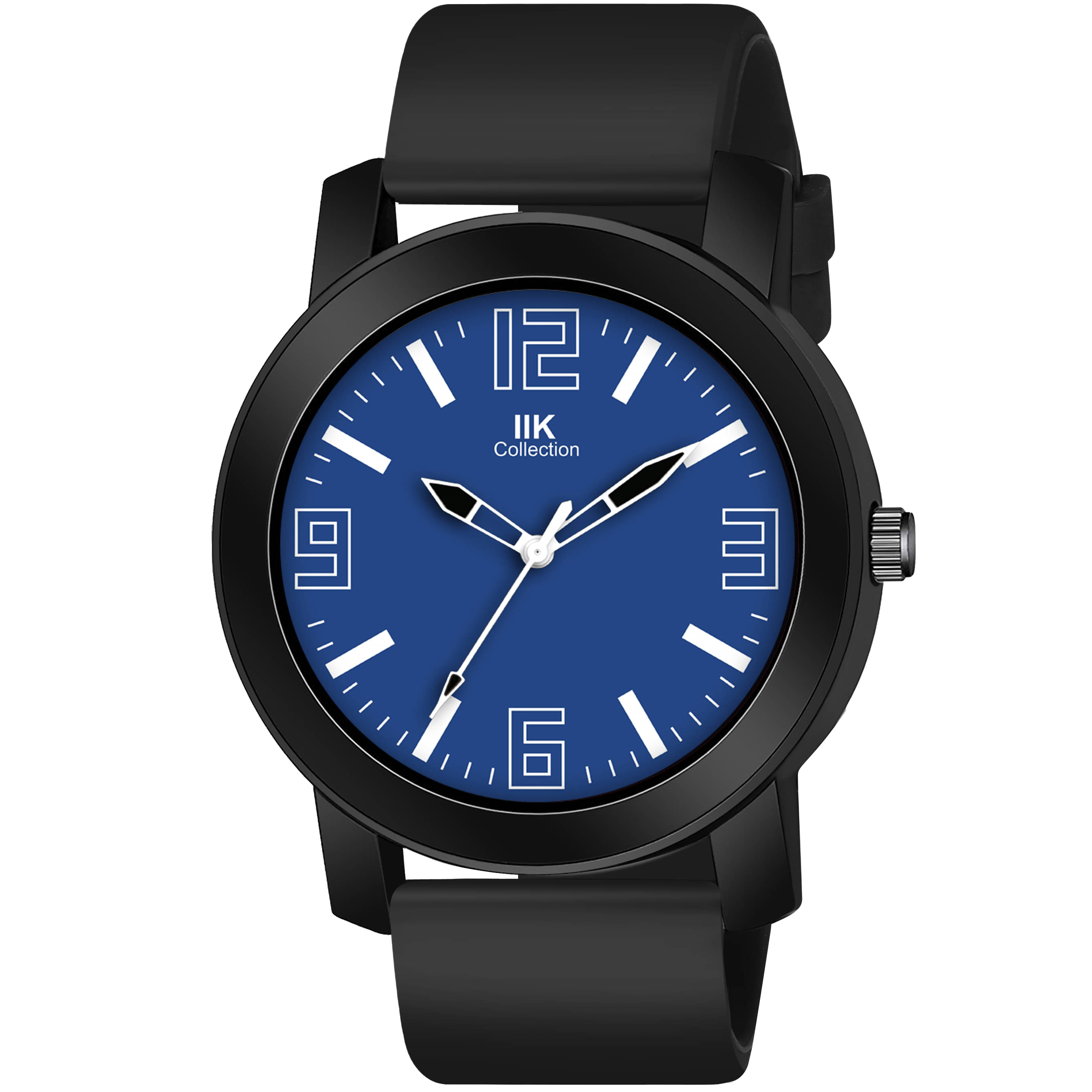     			IIK COLLECTION Black Silicon Analog Men's Watch