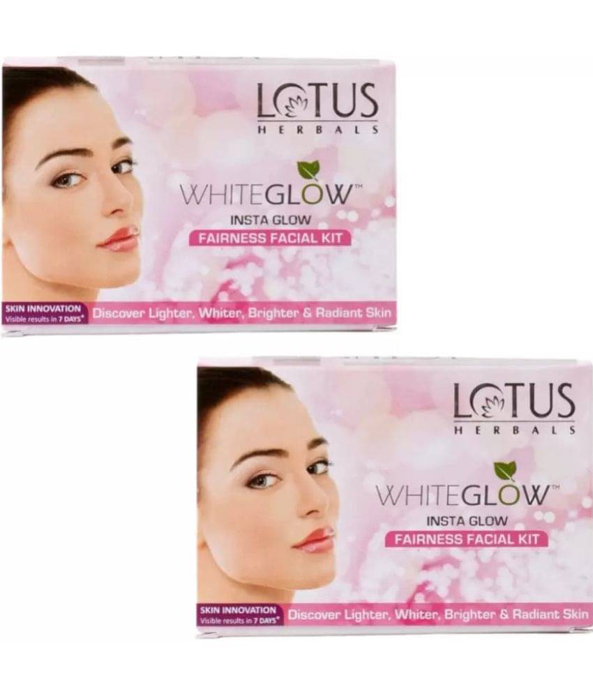 Lotus Herbals Whiteglow InstaGlow Brightening Single Facial Kit (40 g)( Pack of 2 ) Lotus Herbals Whiteglow InstaGlow Brightening Single Facial Kit (40 g)( Pack of 2 )