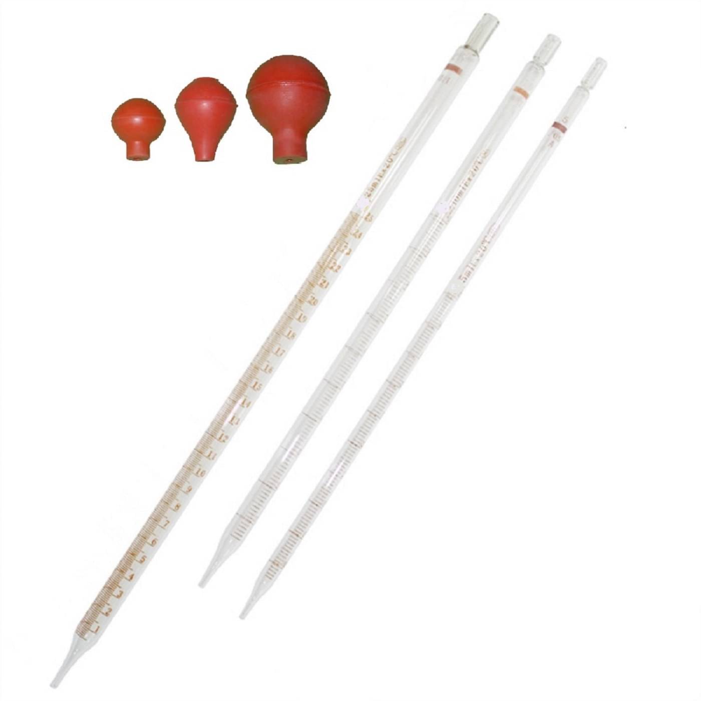     			Pipette Graduated - 5ml, 10ml, 25ml with Pipette Bulb