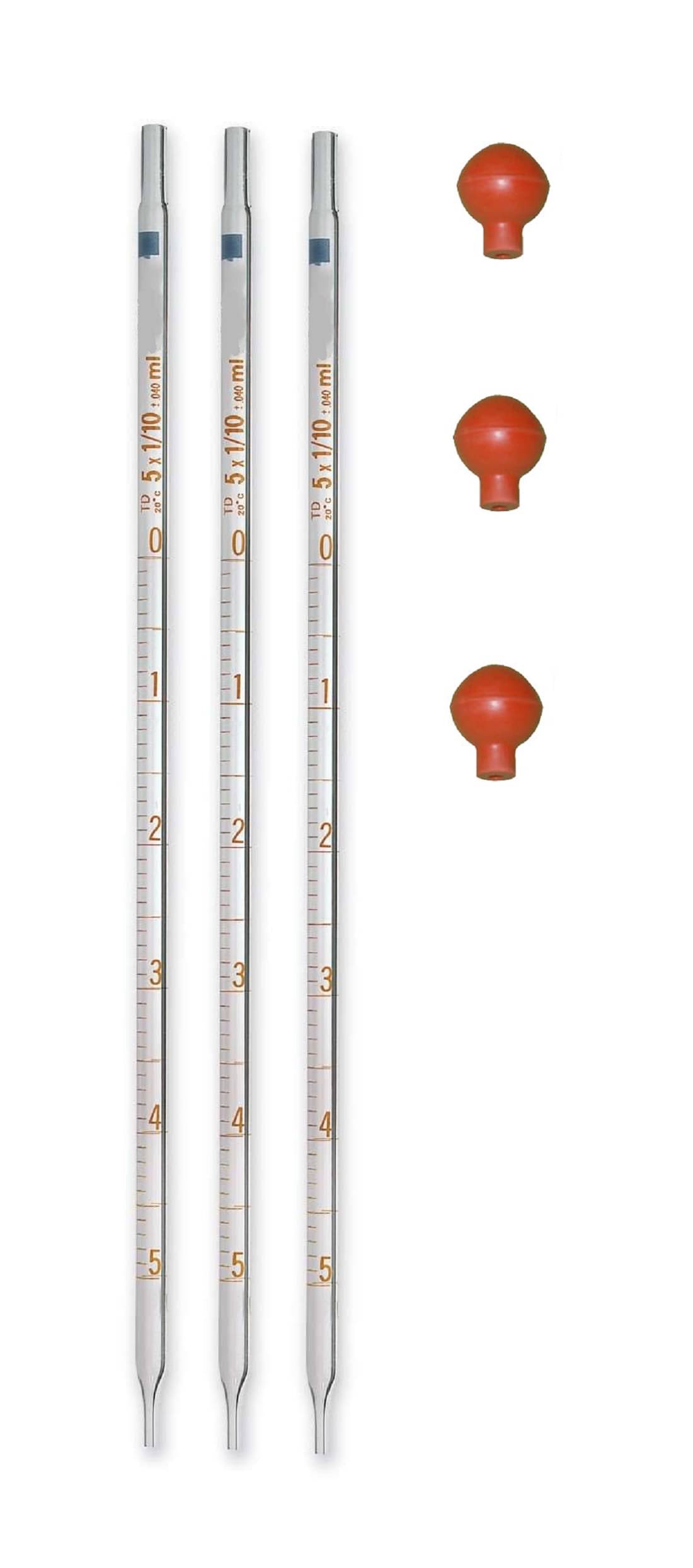     			Pipette Graduated - 5ml X 3 with Pipette Bulb
