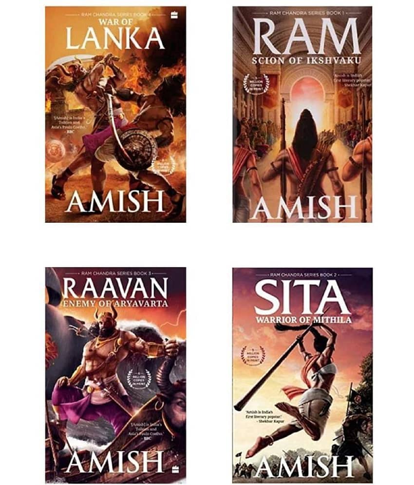 Ram Scion Of Ikshvaku & Raavan Enemy of Aryavarta, & SITA Warrior of Mithila, & War of Lanka ( Ram Chandra Series 4 Books Combo ) English , Paperback ,By Amish Tripathi