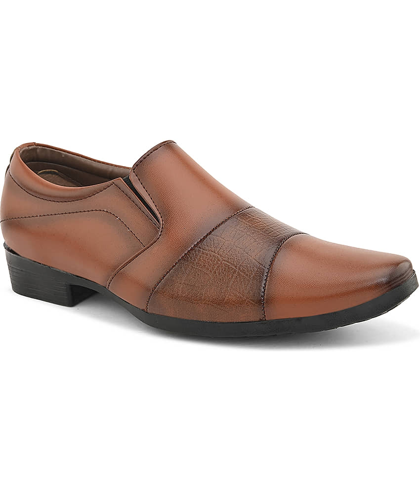 Sir Corbett Tan Men's Slip On Formal Shoes - Formal Shoes | Buy online on ZillyBuy