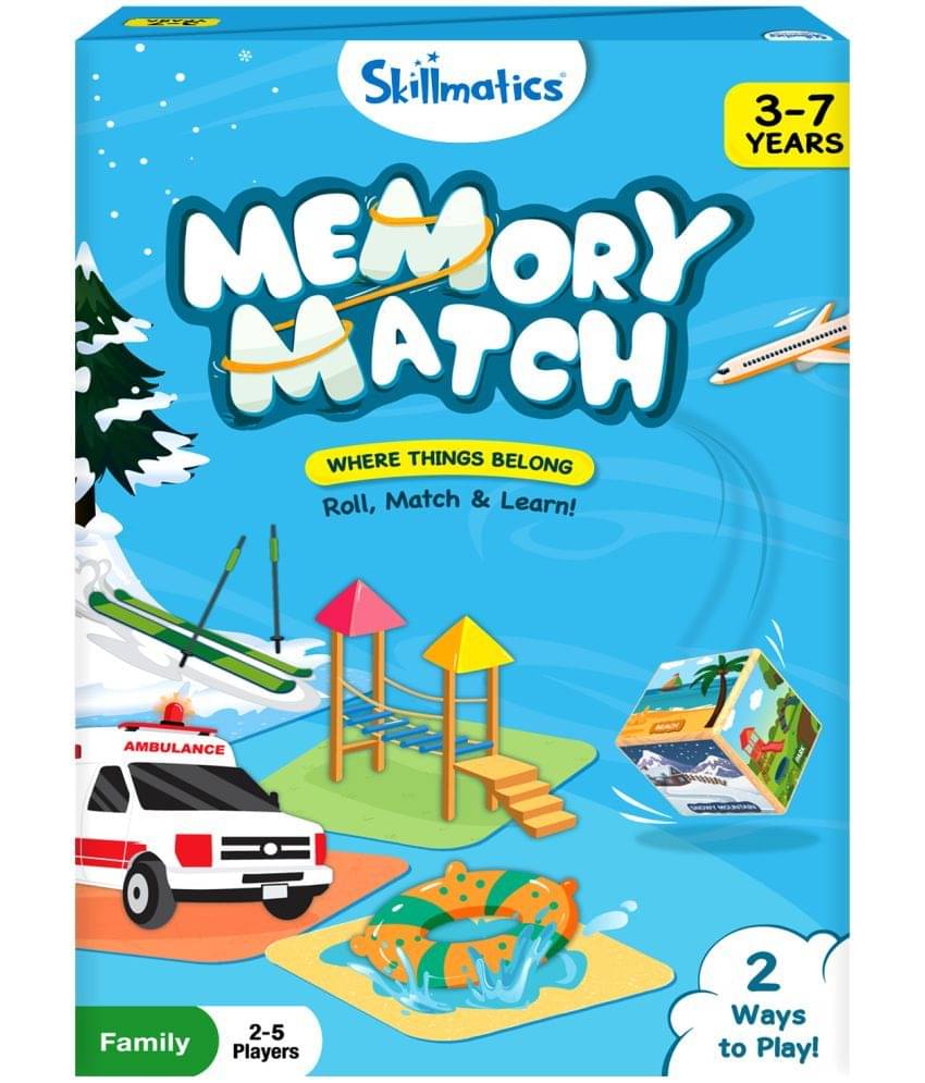 Skillmatics Board Game - Memory Match Where Things Belong, Fun & Fast Memory Game for Kids, Preschoolers, Toddlers, Gifts for Boys & Girls Ages 3, 4, 5, 6, 7 Skillmatics Board Game - Memory Match Where Things Belong, Fun & Fast Memory Game for Kids, Preschoolers, Toddlers, Gifts for Boys & Girls Ages 3, 4, 5, 6, 7