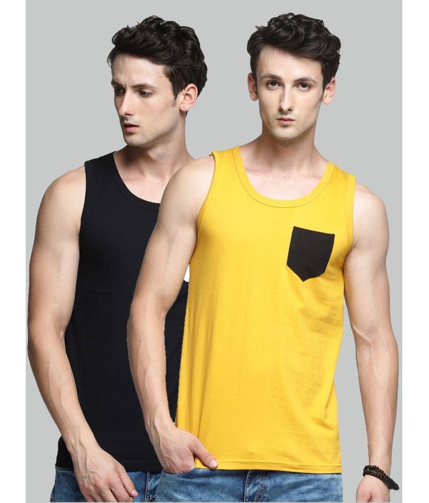     			Trends Tower Pack of 2 Cotton Sleeveless vest For Men ( Multi )