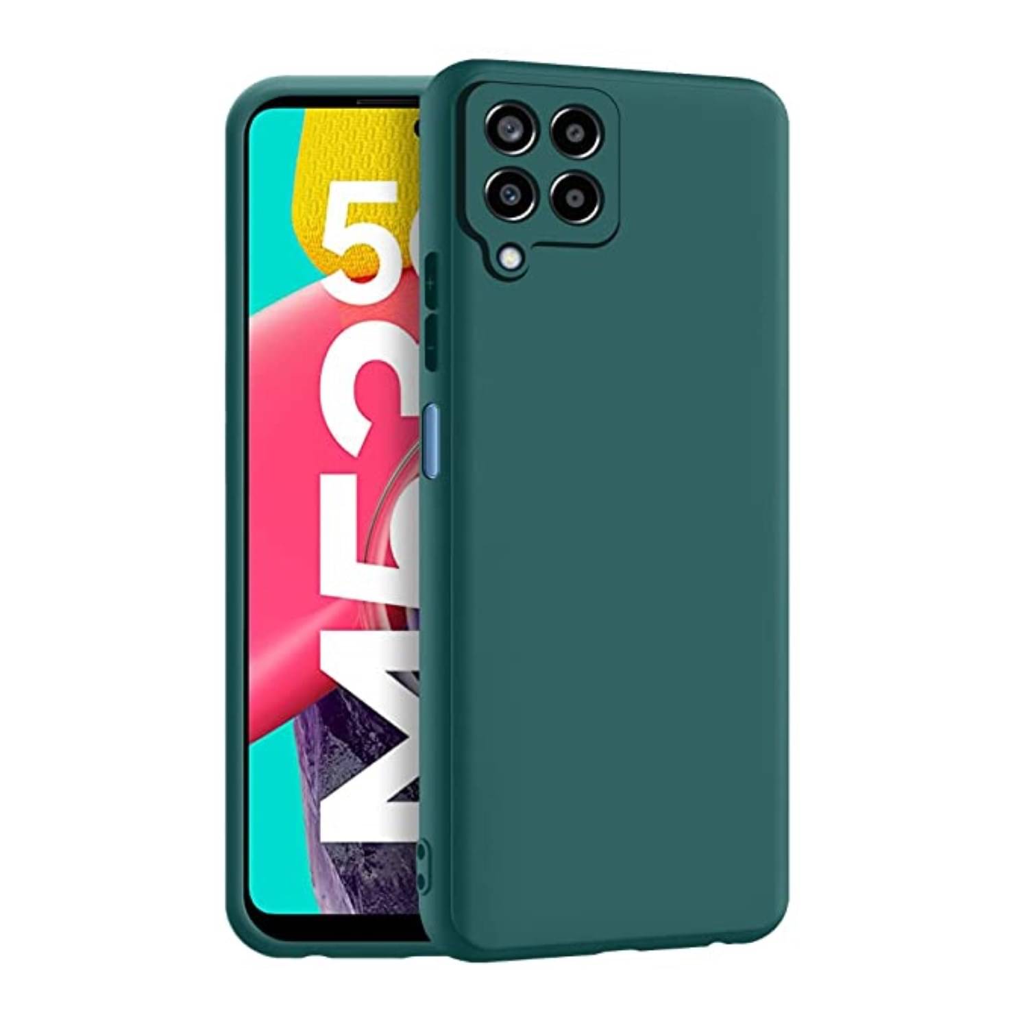     			Case Vault Covers Plain Cases Compatible For Silicon Samsung Galaxy M53 5G ( Pack of 1 )