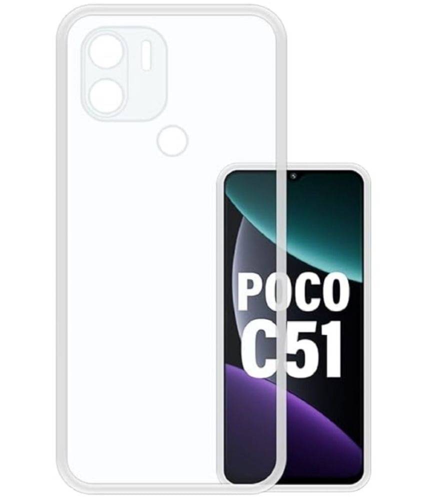     			Case Vault Covers Silicon Soft cases Compatible For Silicon Poco C51 ( Pack of 1 )