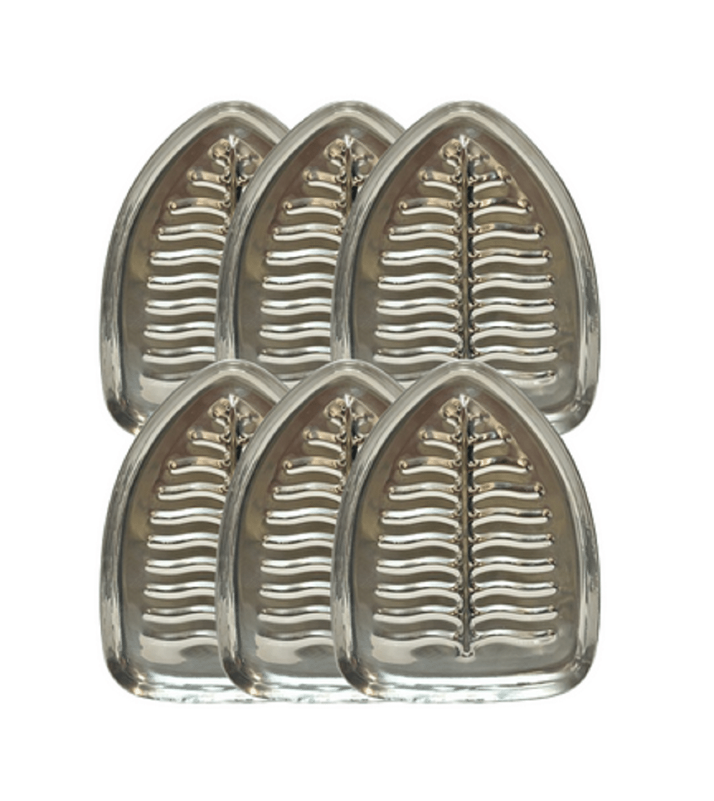 Dynore 6 Pcs Stainless Steel Silver Tray     			Dynore 6 Pcs Stainless Steel Silver Tray