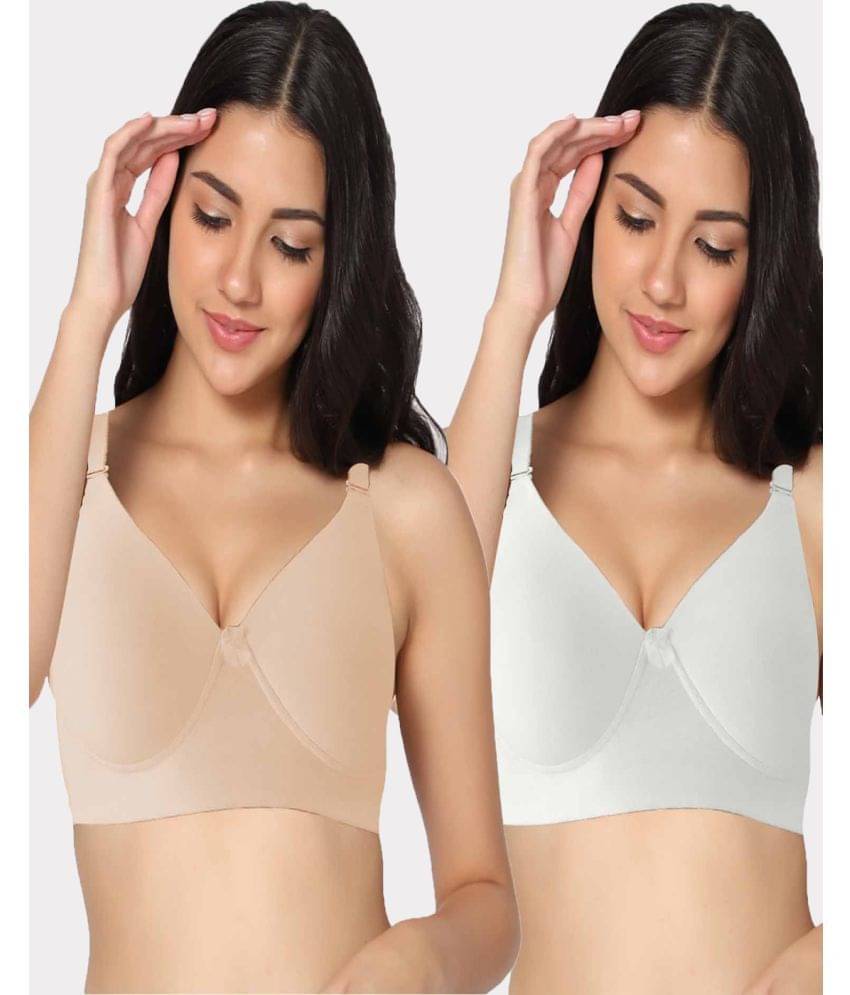 IN CARE LINGERIE Pack of 2 Lycra Heavily Padded Women's Push Up Bra ( Multicolor )     			IN CARE LINGERIE Pack of 2 Lycra Heavily Padded Women's Push Up Bra ( Multicolor )
