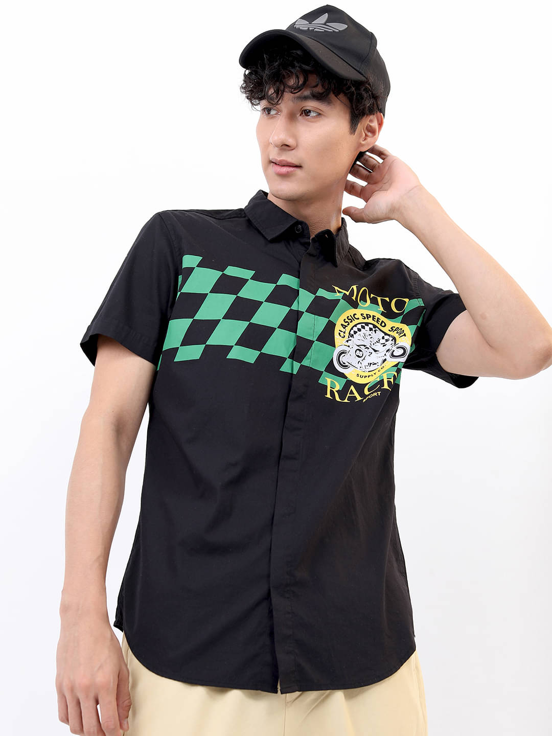 Ketch 100% Cotton Regular Fit Printed Half Sleeves Men's Casual Shirt - Black ( Pack of 1 )     			Ketch 100% Cotton Regular Fit Printed Half Sleeves Men's Casual Shirt - Black ( Pack of 1 )