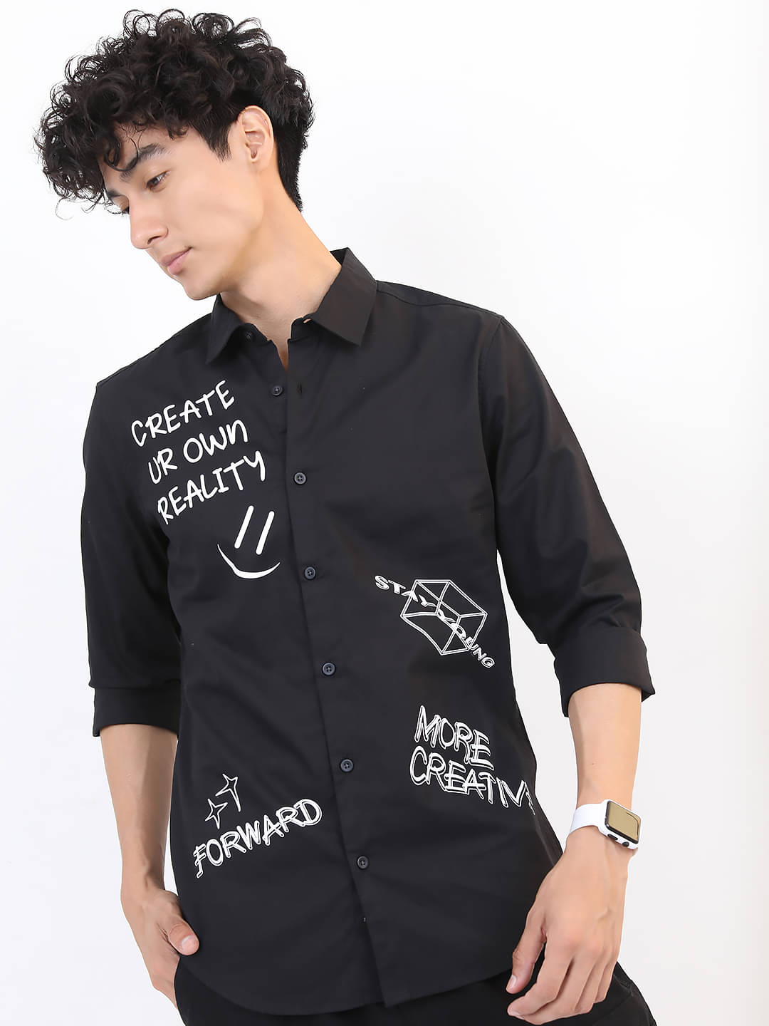 Ketch 100% Cotton Regular Fit Printed Full Sleeves Men's Casual Shirt - Black ( Pack of 1 ) Ketch 100% Cotton Regular Fit Printed Full Sleeves Men's Casual Shirt - Black ( Pack of 1 )