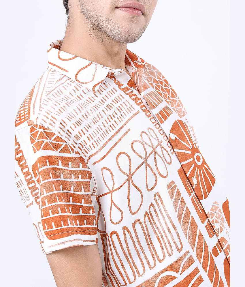 Ketch 100% Cotton Regular Fit Printed Half Sleeves Men's Casual Shirt - Multicolor ( Pack of 1 )