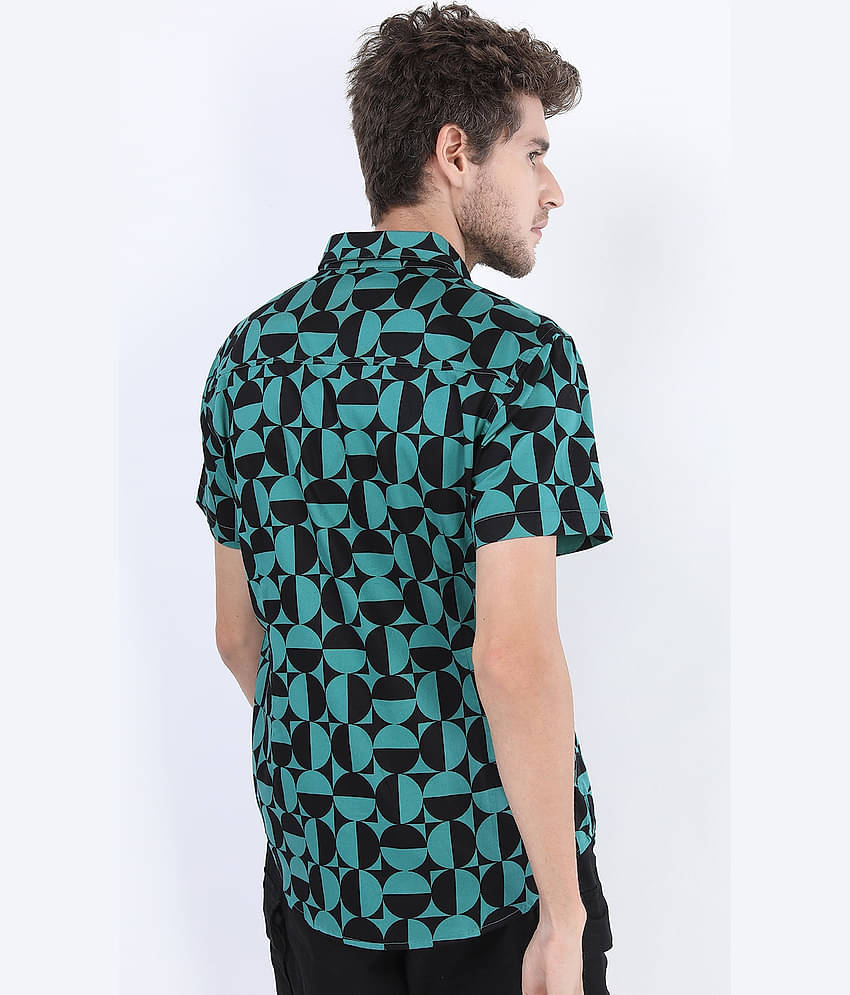 Ketch 100% Cotton Regular Fit Printed Half Sleeves Men's Casual Shirt - White ( Pack of 1 )