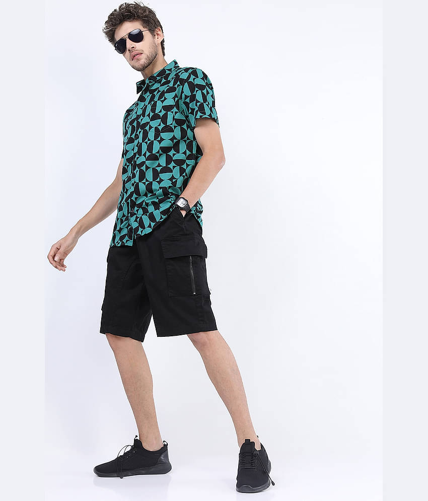 Ketch 100% Cotton Regular Fit Printed Half Sleeves Men's Casual Shirt - White ( Pack of 1 )