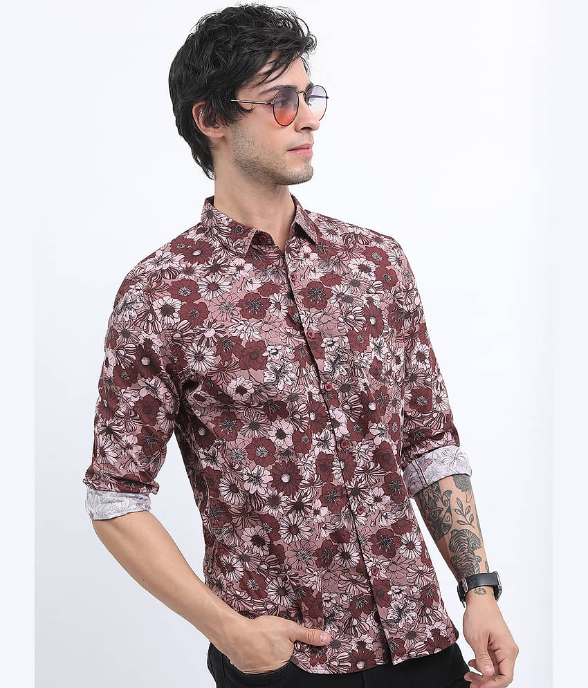 Ketch 100% Cotton Regular Fit Printed Full Sleeves Men's Casual Shirt - Blue ( Pack of 1 )