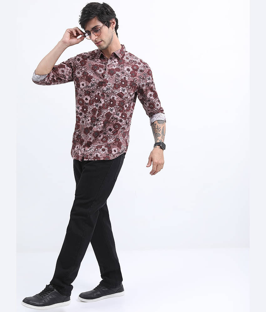 Ketch 100% Cotton Regular Fit Printed Full Sleeves Men's Casual Shirt - Blue ( Pack of 1 )