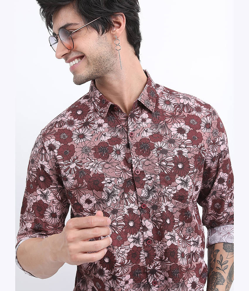 Ketch 100% Cotton Regular Fit Printed Full Sleeves Men's Casual Shirt - Blue ( Pack of 1 )