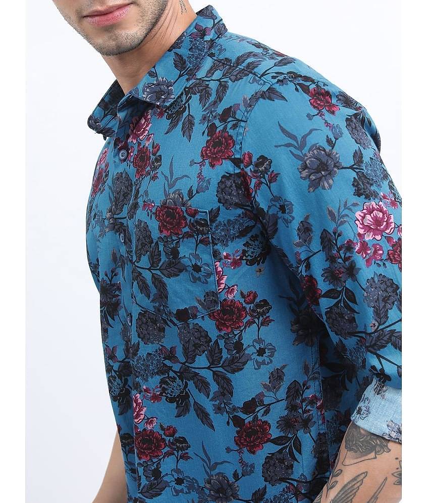 Ketch 100% Cotton Regular Fit Printed Full Sleeves Men's Casual Shirt - Multicolor ( Pack of 1 )