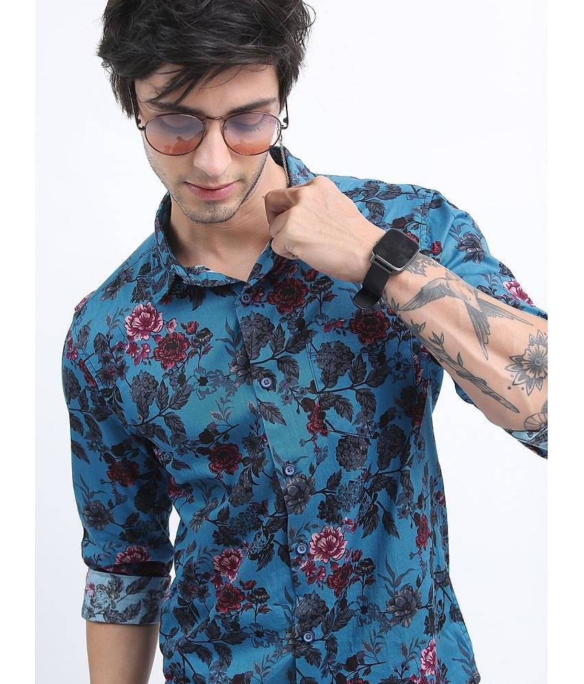 Ketch 100% Cotton Regular Fit Printed Full Sleeves Men's Casual Shirt - Multicolor ( Pack of 1 )